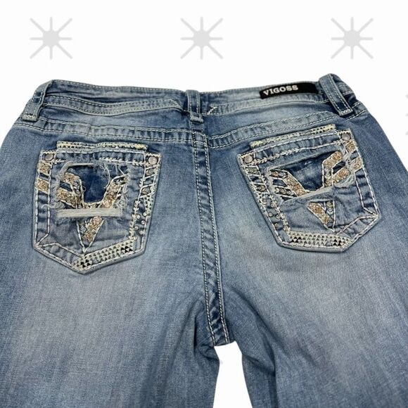 Vigoss Heritage Fit Capris Cropped Jeans - Picture 1 of 16